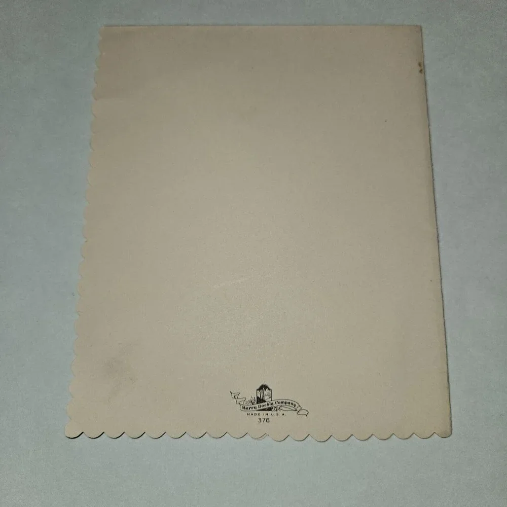 VTG Get Well Soon Greeting Card Boy Bird Water Scalloped Harry Doehla NEVER USED